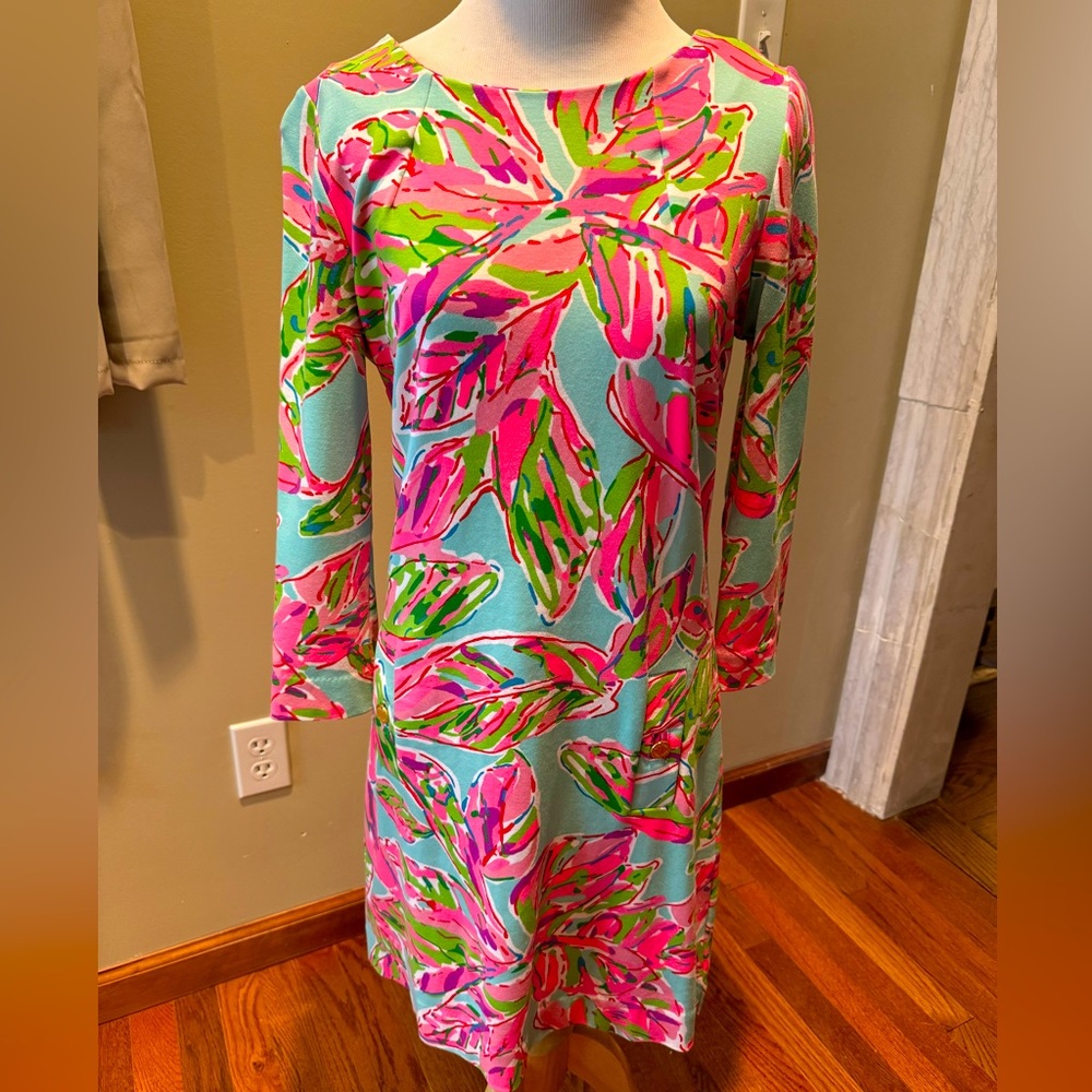 Lilly Pulitzer Neon Floral Dress Size S